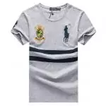 ralph lauren t-shirt with logo big pony an crown r66246 gris